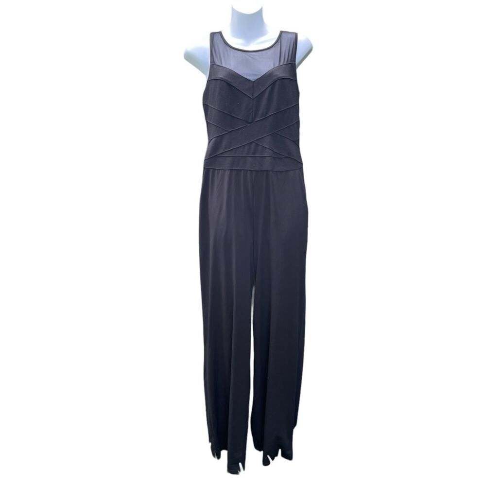 Y2K Spense Black sheer front jumpsuit